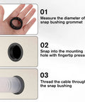 Steps for using 15 Pcs Round Cable Snap Grommets One And A Quarter Inch Thirty Two Millimeter Plastic Cable Hole Grommets