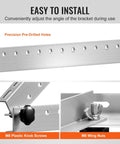 50 Inch Solar Panel Mounting Brackets With 0-90 Degree Adjustable Tilt, lightweight aluminum with pre-drilled holes, screws, and nuts.