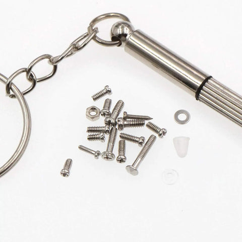Micro Eyeglass And Sunglass Repair Screws Kit With Nuts, Stainless Steel Tiny Screws Assortment For Spectacles And Watches with mini screwdriver
