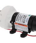 Rugged 12V RV Water Pump With Self Priming, 3 GPM, 50 PSI, 3 Chamber Design, Quiet Operation, Corrosion Resistant, Auto Shut Off, Ideal For Boats And Camper Trailers, Withstands Up To 160F, side view