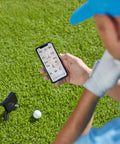 Portable Golf Launch Monitor And Simulator Bundle For Home Outdoor Or Indoor Practice With Real Shot Metrics on phone screen