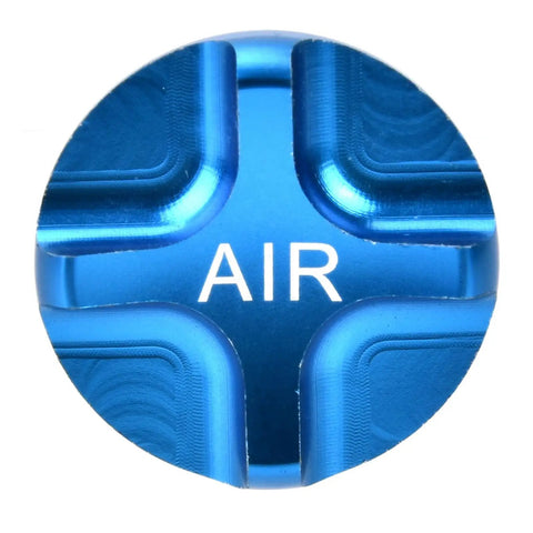 Blue Aluminum Alloy Front Fork Valve Cover for Bike Suspension Airtight Blue Valve Cap Durable Accessory Fits Multiple Forks