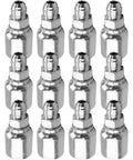 12-pack chrome-plated 3/8-inch JIC hydraulic hose fittings with 37° male ends