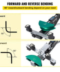 Pro Grade Copper Pipe Bender With Six Colorful Dies For One Quarter To Seven Eighths Inch Tubes And Six To Twenty Two Millimeters, 90 Degree