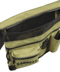 All Terrain Dig Pouch With Mesh Drain Screens For Sifting Dirt And Water, showing top zipper and multiple compartments