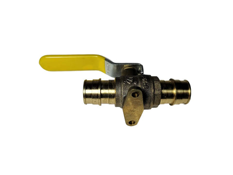 Ten Piece Pro Grade PEX A Expansion Three Quarter Inch Ball Valve With Drop Ear Full Port Brass F1960 NSF 61 ASSE 1061 Certified