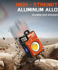 Portable Camping Light 3500LM LED Lantern rechargeable with aluminum alloy body demonstrating durability falling on rocks.