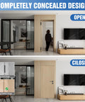 Salón con puerta oculta utilizando bisagras para puertas secretas Inch 15 Inch 6,35 Inch 2,54 Inch , con ajuste en tres direcciones y montaje oculto invisible para puertas ocultas elegantes y discretas, color negro, paquete de 2 unidades de Eegoowa