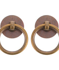 Retro Style Ring Cabinet Pulls And Drawer Handles In Solid Brass 4cm Antique Bronze Finish Dope For Wardrobe And Dresser Cabinets 2 Pack