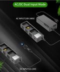 All In One Multi Function Battery Charger With Storage For DJI Mavic 3 Series Batteries showing AC DC dual input mode