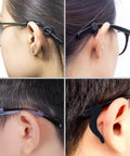 12 Pairs Silicone Eyeglasses Retainers Anti Slip Glasses Temple Holders Stay Put Stoppers for Sports and Study installed on frames