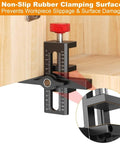 Cabinet Door Mounting Jig With Quick Edge Positioner for Frameless and Face Frame Cabinets Pro Grade Aluminum Hardware Tool