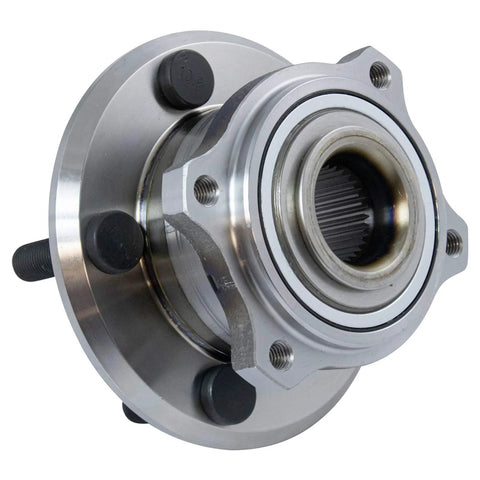 Close-up of Rear Wheel Bearing And Hub Assembly Set, Driver And Passenger Side, 2 Piece Replacement Kit For 08-14 Dodge Challenger, 09-14 Charger And 10-14 Chrysler 300, Keeps Your Ride Quiet, Smooth, And Safe With Easy DIY Install.