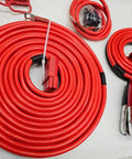 Permanent Installation 7-Piece Dump Trailer Winch Kit, Universal 36-Foot Setup, Easy To Install, Powerful Power Transfer For Heavy Loads And Towing Jobs red cables