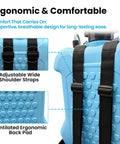 Back view of 4 Gallon Electric Backpack Sprayer With Telescopic Wand And Four Nozzles showing adjustable shoulder straps and ergonomic pad.
