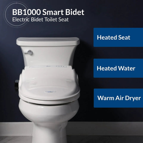 Level Up Your Restroom Game With This Hot Selling Heated Bidet Toilet Seat Serving Relaxing Warm Water Wash Plus Snappy Air Dryer Zero Plumbing Setup You Guys Can Mount Solo Gentle Slow Closing Seat With Easy Remote Polished White Finish