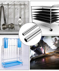 Four 1/4-inch OD 304 stainless steel round tubes, 12-inch long, weldable industrial tubing.