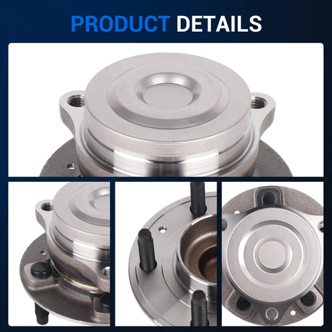 Wheel Bearing Hub Assembly 512661 5 Lug With ABS for Chevy Malibu 2016-2022, front or rear fit, 146mm flange close-up view