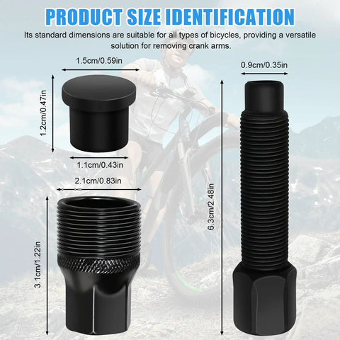 Two Pack Bike Crank Puller Tool For Square Taper And Splined Cranks Easy One Hand Crank Removal Heavy Duty Carbon Steel Construction