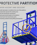 Heavy Duty 2200 Lbs Electric Hydraulic Lift Platform With Wall Mount Freight Elevator for safe lifting with protective partition.