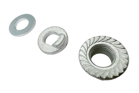 Front Hub Motor Shaft Kit For E-Bikes And E-Scooters, 12mm Axle Lock Nut With Lock Washer And Nut Cap close-up view