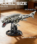 Myth Qholve Mechanical Mosasaurus Building Block Set With Precision Gear System And Hand Crank Motion Awesome Premium Display Model For STEM Learning Collectors And Interactive Display Stand Included fully assembled on stand
