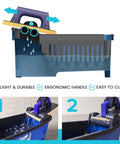 Grouting Bucket Kit With Sponge Floats And Wheels For Tile Work And Grout Cleaning, 20L Bucket, drainage system illustration