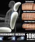 Diagram of Big And Tall Office Chair With Quiet Wheels Heavy Duty Boss Style Office Chair Extra Wide Seat And Thick Cushions Built In Footrest