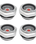 4 Pack Aluminum Oil Sight Glass For Air Compressors Pro Grade Three Quarter Inch NPT Male Threaded Liquid Level Gauge