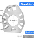 Front view of Amazon stainless steel pinion yoke wrench with multiple slotted and square holes for yokes and axles