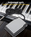 Durable Sustain Pedal Built To Last With Silicone Foot Pad And Steel Shell For Electronic Keyboards And Digital Pianos High Strength Damper Foot Controller Perfect For Home Practice Studio Use with cable on keyboard