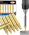 Six Piece Soldering Tips Set For Thread Inserts From M2 Through M6 And Common Inch Sizes two fifty six four forty six thirty two thirty two ten twenty four a must have for DIY electronics and workshop gear soldering iron adapter for 900M T18 FX888D displayed outside packaging and adapter in use