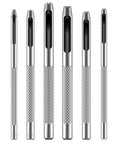 Leather Hole Punch Set With Hollow Punch Tools, Six Steel Punches From 1.5Mm To 4Mm For Leather Crafting, Pro Grade Carbon Steel