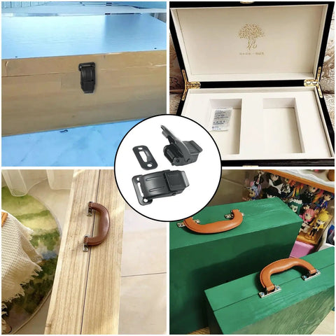 Top Shelf Concealed Toggle Latches 4 Pack Stainless Steel Press To Close Box Locks Rust Proof Toolchest Fasteners With Screws For Cabinets No Sweat Install And Built Tough on wooden boxes and tool chests.