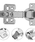 Soft Closing Hidden Cabinet Hinges Two Pack For Kitchen And Home Furniture Hydraulic Support Frameless Steel Design