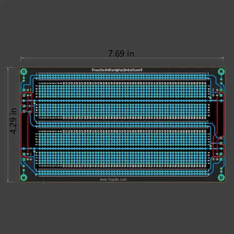 One Piece Large Solderable Breadboard Shield For Prototyping Double Sided Tinned Gold Plated Holes Built In Ground Rails Compatible
