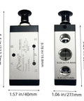 Five Way Two Position Hand Lever Pneumatic Valve Three Eighths Inch NPT Air Control Push Pull Lever Operated Valve front and side view