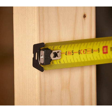 Fatmax Autolock Tape Measure 8m Metric Only Yellow Black measuring wood with reverse lock and Blade Armor for durability