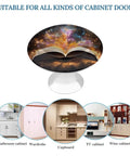 Open Book And Light Round Drawer Knobs Set Of 2 Pack Stainless Steel Cabinet Pulls For Kitchen Dresser With Mounting Screws