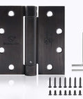 Three Pack Four And A Half Inch Oil Rubbed Bronze Self Closing Door Hinges Auto Close With Adjustable Tension Square Corner