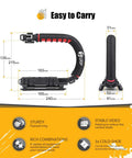 Comfy Handheld Video Stabilizer Grip With Cold Shoe Mount For DSLR Cameras And Camcorders Perfect For Low Angle Shots