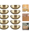 Retro Iron Cabinet Handle Set 10 Pieces 81x35mm Brushed Antique Bronze Drawer Pulls For Kitchen Cabinets And Furniture Hardware Replacement