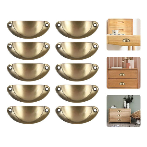 Retro Iron Cabinet Handle Set 10 Pieces 81x35mm Brushed Antique Bronze Drawer Pulls For Kitchen Cabinets And Furniture Hardware Replacement