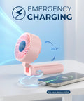 Handheld Portable Fan With 4000mAh USB Rechargeable Battery 180 Degree Foldable Mini Desk Fan used for emergency charging