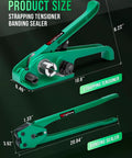 Heavy Duty Pet Strapping Bundle With Rock Solid 1500 Lb Break Strength, Pro Crew Tensioner And Quick Release Sealer Tool for warehouse use.