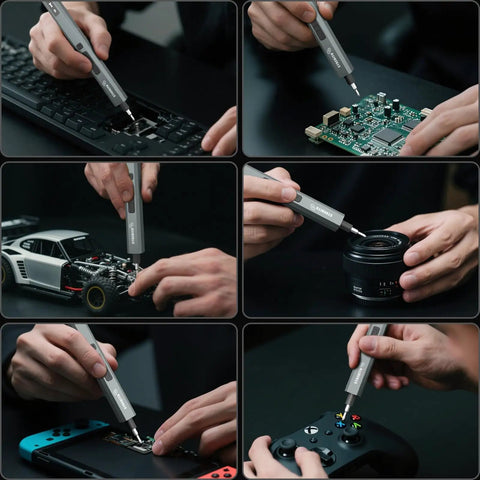 Upgraded Electric Screwdriver Kit With 144 Magnetic Bits used for electronics and PC repairs on various devices