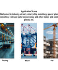 Application scene showing Industrial Grade IP66 Weatherproof DC Circuit Breaker Box Built Like A Tank in factory, wharf, and construction site.