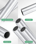 Three Pack 4 Inch Aluminum Round Tube 6063 Seamless Aluminum Tubing for Go To Construction Machining and DIY Projects Durable