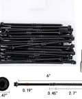 Tough As Nails Heavy Duty Structural Deck Screws Including Fifty Piece Set In Airtight Jar With Hex Bit Featuring Self Drilling Points And Serrated Threads For Quick Easy Buildouts, 6 inch screws.