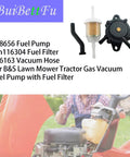 Fuel Pump With Filter For Lawn Mowers And Small Engines Easy No Hassle Install Replacement Part For Honda Yamaha Kohler